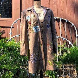 Embroidered tweed coat so unique and beautiful